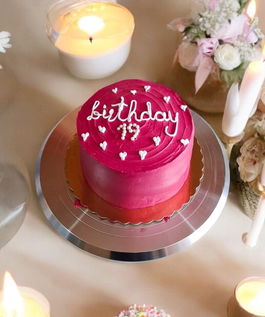 Pembe Doğum Günü Pastası