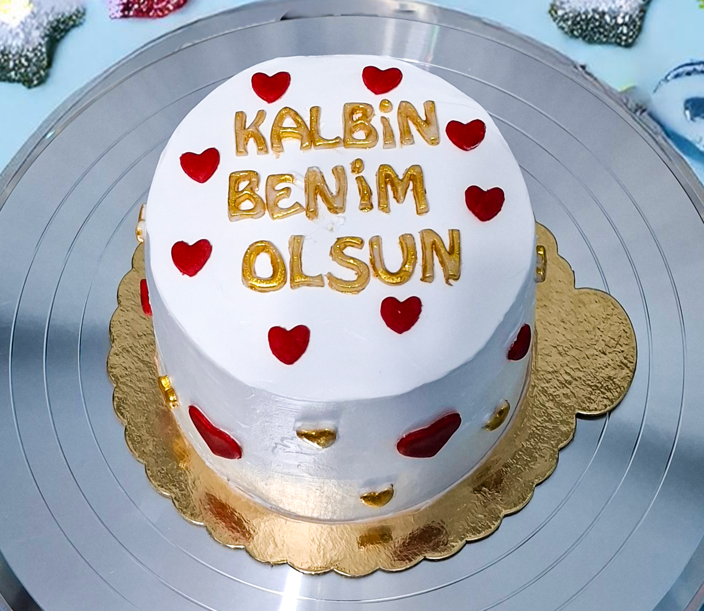 Kalbin Benim Olsun Konseptli Pasta