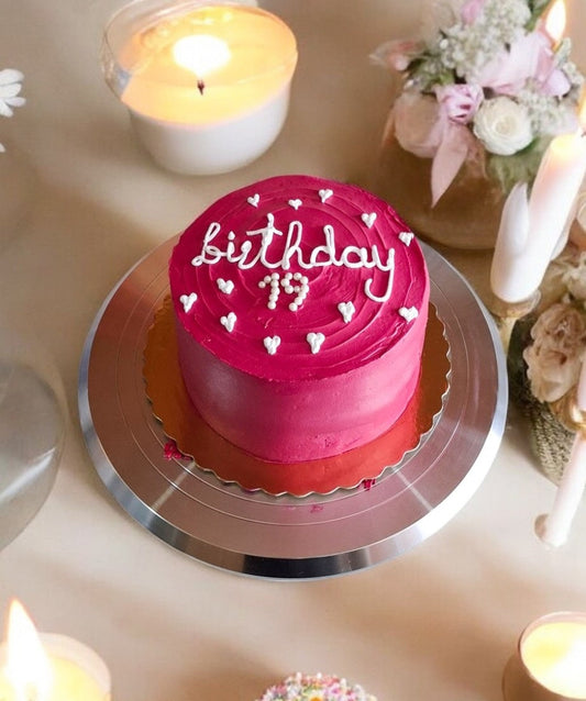 Pembe Doğum Günü Pastası